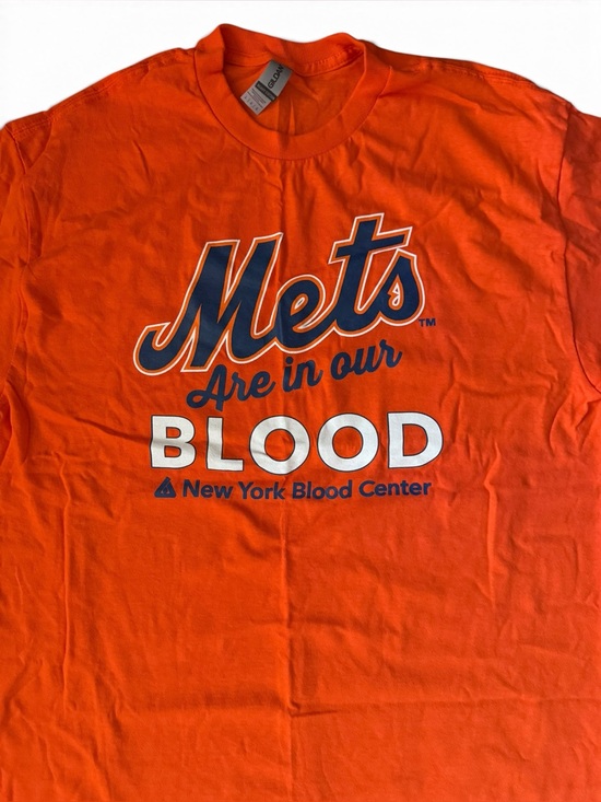 Gildan Other - 🔵 3/ $15 - Mets 'Are In Our Blood' Orange Graphic Tee Size Large